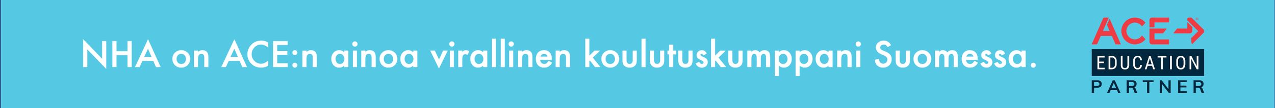 NHA on ACE ainoa virallinen koulutuskumppani Suomessa